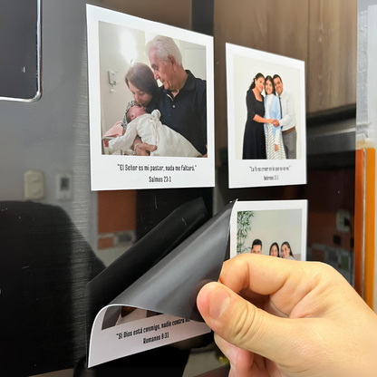 4 imantados con versiculos y fotos personalizadas de 10x8 cm GRATIS para nuevos clientes